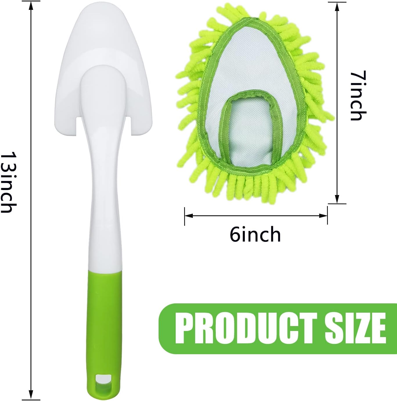 Cloth brush - Microfiber cloth - Hand-washable cloth - With 4 replaceable microfiber heads - Can be used wet and dry - Removable cleaning accessories - Suitable for office, car, windows, furniture and walls.