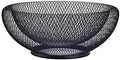 Fruit bowl - Mesh fruit bowl - Decorative fruit basket - Metal - Candy bowl - Suitable for kitchen, countertop, dining table, office - 10 inch (black).