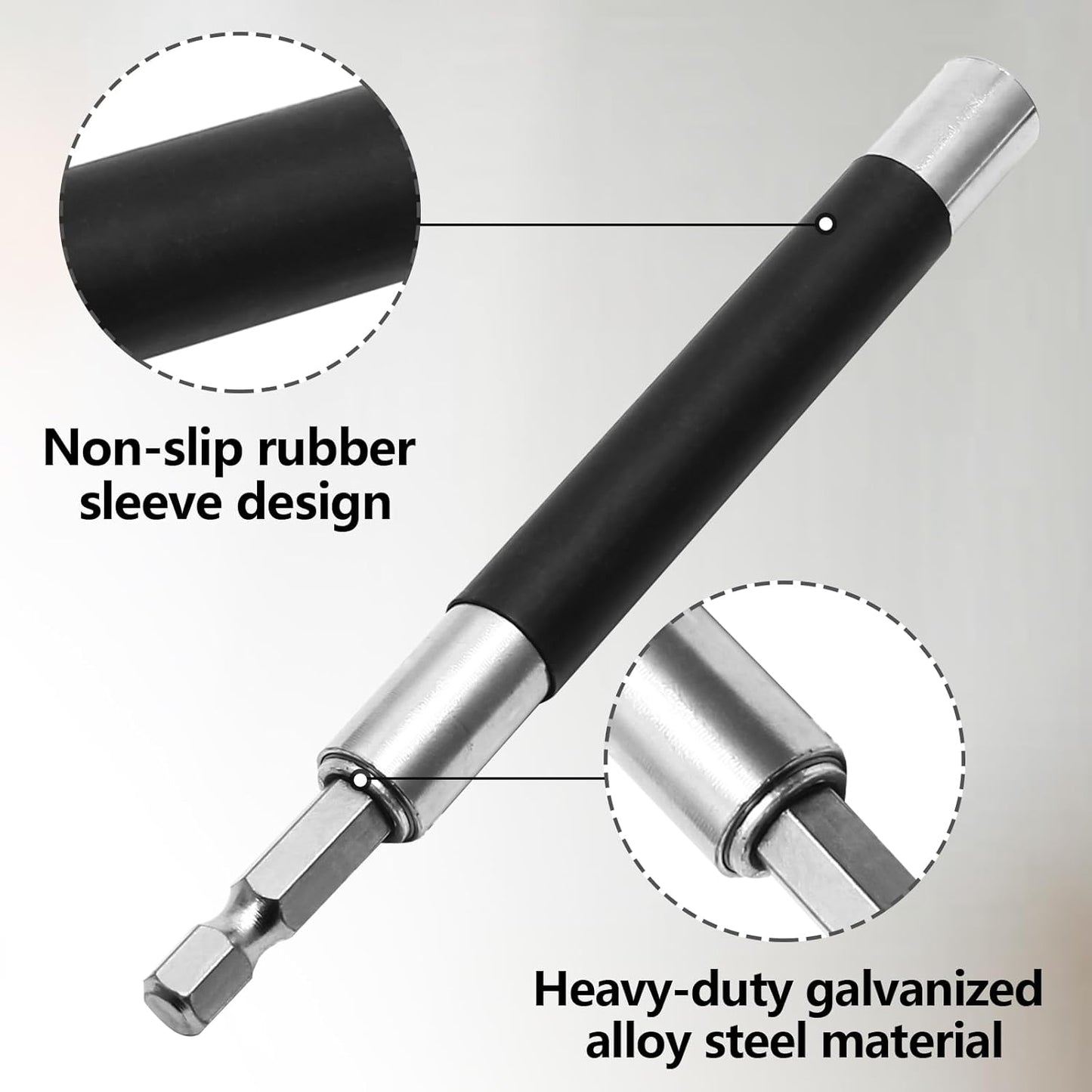 Biaungdo Magnetic Drill Bit Holder, 3 Pack Scalable Screw Drive Guide Self Retracting Sleeve, Mixed Length Extension Bar Adapter Prevent Screws Shaking (80 mm/120 mm/140 mm)