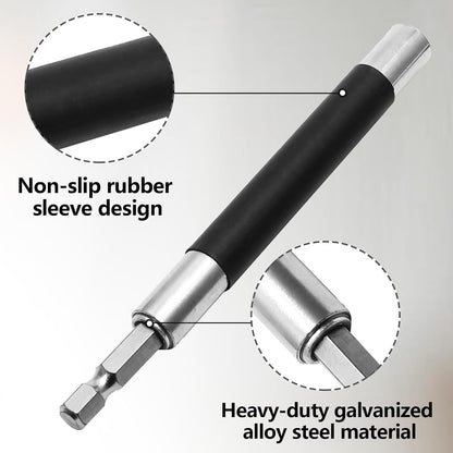 Biaungdo Magnetic Drill Bit Holder, 3 Pack Scalable Screw Drive Guide Self Retracting Sleeve, Mixed Length Extension Bar Adapter Prevent Screws Shaking (80 mm/120 mm/140 mm)