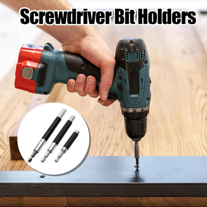 Biaungdo Magnetic Drill Bit Holder, 3 Pack Scalable Screw Drive Guide Self Retracting Sleeve, Mixed Length Extension Bar Adapter Prevent Screws Shaking (80 mm/120 mm/140 mm)