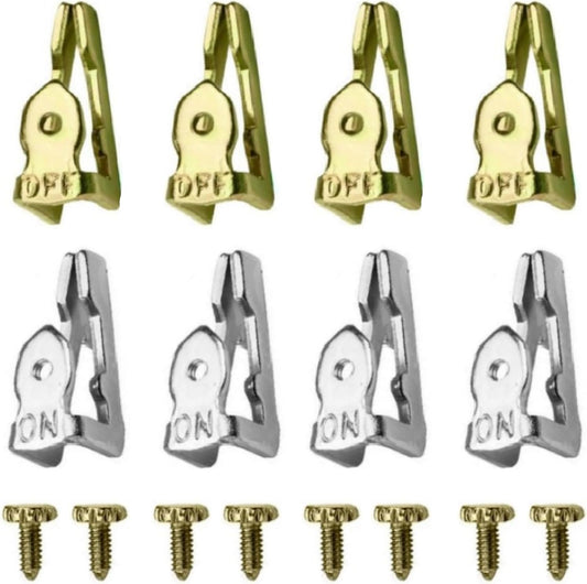 156T1978A Time Switch Tripper Kit for Intermatic T100 T7000 WH40 Series Timers, Includes 8 Metal Trippers (4 Silver ON / 4 Gold Off) and Set Screws