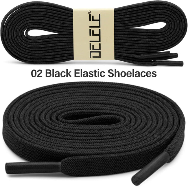lat Elastic Shoe Laces: Stretch Shoelaces or Sneakers 2 Pair Main Image