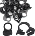 Biaungdo 20 Pack Black Double Gripping Nylon Hose Clamps, 12.3-13.3 mm Heavy Duty Snap Grip Plastic Clamps Adjustable Ratcheting Clamp