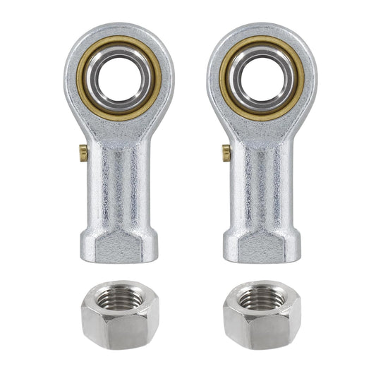 Biaungdo 2 Pcs 304 Stainless Steel PHSB6 Rod End Bearing, 3/8 x 3/8-24 Female Right Hand Heim Joint Rod End Bearing with Jam Nut