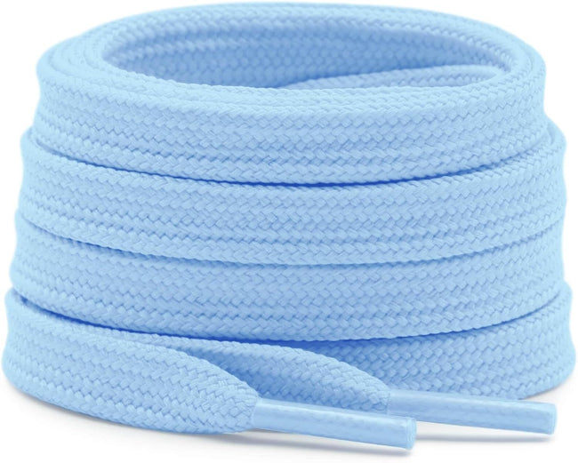 Solid lat Shoe Laces: Hollow Thick Shoelaces or Sneakers 2 Pair Hover Image