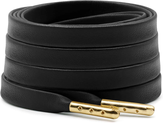 lat PU Leather Laces: Waterproo Shoelaces or Sneakers Boot 2 Pair Hover Image