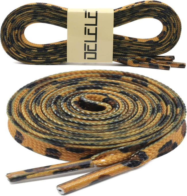 Animal Print lat Shoelaces: Colored Pattern Sneakers Shoe Laces 2 Pair Main Image