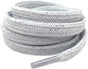 Thick lat Shoelaces Gold Silver Silk Tightly Woven Shoe Laces 2 Pair