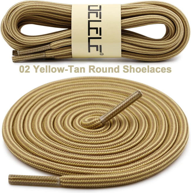 Work Shoe Laces or Boots, 2 Pair Hiking Heavy Duty Boot Laces, Durable Round Shoelaces Strings Main Image