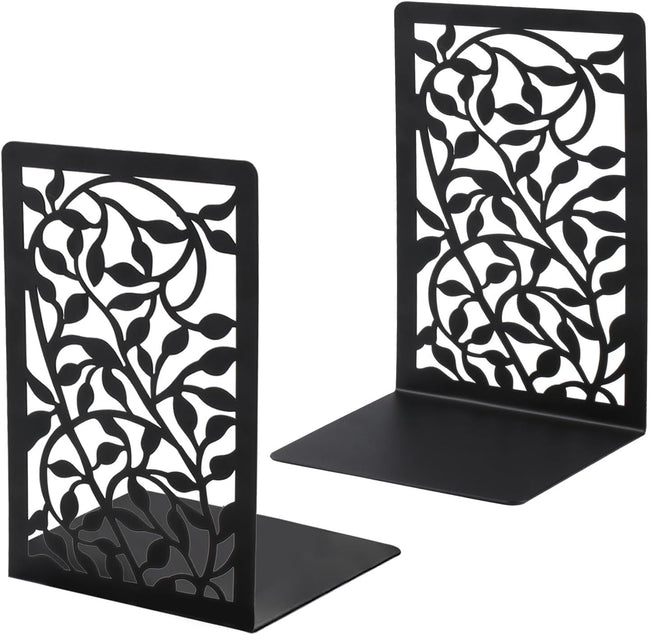 1 Pair Metal Bookends or Shelves, Tree Book Ends Decorative Bookends or Heavy Books, Book Holder or Shel, Black Unique Book Stoppers, Book Holders or Shelves Home Oice School-Right Angle Hover Image