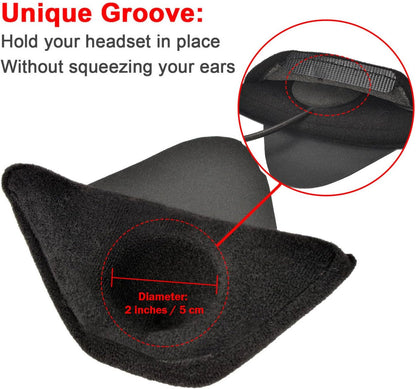 iGuerburn 2 Pair Half Helmet Ear Pads Speaker Pockets, Bluetooth Motorcycle Helmet Speakers Pouches 1/2 Helmet Accessories Ear Protection Reduce Wind Noise