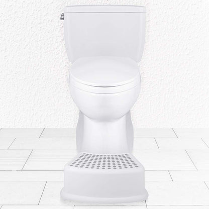 Step Stool or Kids (2 Pack), Toddlers Stool or Potty Training, Bathroom, Kitchen, Bedroom, Toy Room and Living Room. Toilet Stools with Sot Anti-Slip Grips or Saety, Stackable (Grey)