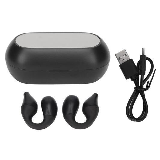 Open Ear Bluetooth Earbuds HiFi Noise Cancelling Waterproof Clip On Wireless Earphone for Cycling Driving Sports