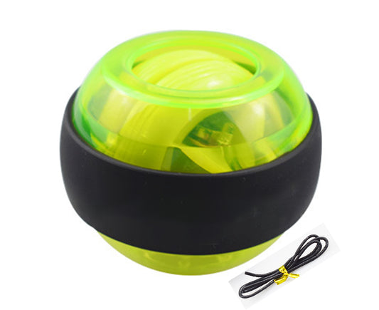 Metal Core Wrist Exerciser Wrist Strengthener Gyro Ball with LED Light - Green