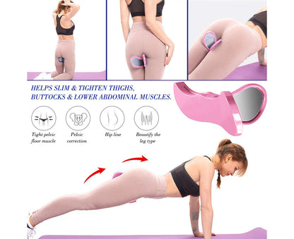 Pelvis Floor Muscle Medial Exerciser Hip Muscle&Inner Thigh Trainer Correction Beautiful Buttocks for Women - Pink