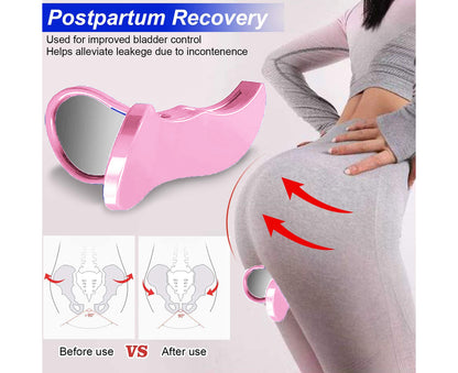 Pelvis Floor Muscle Medial Exerciser Hip Muscle&Inner Thigh Trainer Correction Beautiful Buttocks for Women - Pink