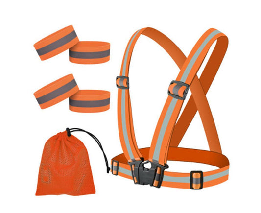 Reflective Gear with Hi-Visibility Bands for Running Jogging,Walking,Cycling - Orange