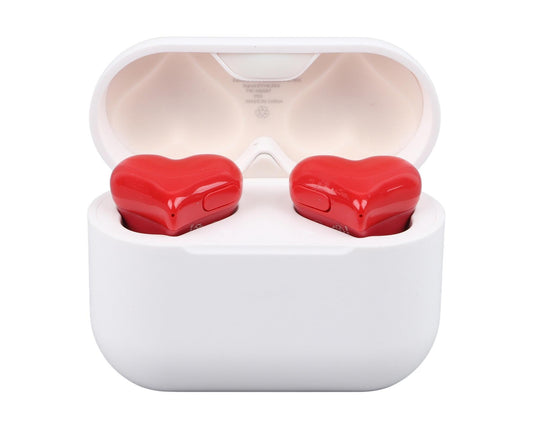 Wireless Earbuds Multifunction Stylish Lightweight Noise Canceling Stereo Heart Shaped Bluetooth Earphones