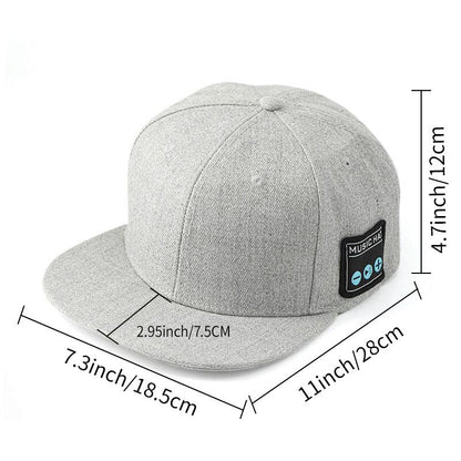 Black Wireless Bluetooth Hat - Sports Cap with Dual Speakers, Bluetooth 5.4,Outdoor Music Hat for Running,Jogging,and Sports