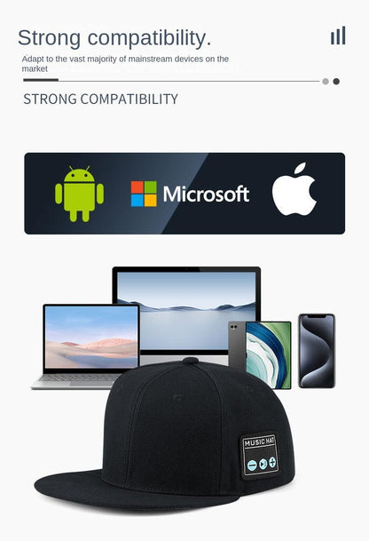 Black Wireless Bluetooth Hat - Sports Cap with Dual Speakers, Bluetooth 5.4,Outdoor Music Hat for Running,Jogging,and Sports