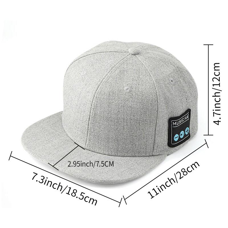 Light Gray Wireless Bluetooth Hat - Sports Cap with Dual Speakers, Bluetooth 5.4,Outdoor Music Hat for Running,Jogging,and Sports