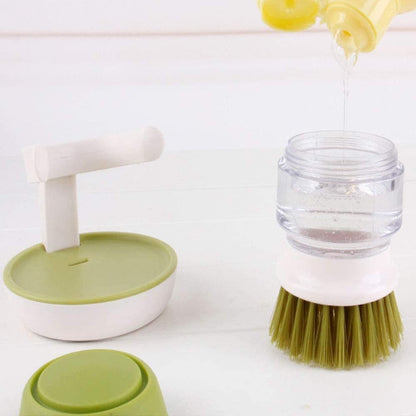Palm Brush Upgraded,dish Brush Kitchen Soap Dispensing Brush With Storage Stand Dishes Mini Soap Liquid Brush For Kitchen Dish Pot Pan Sink