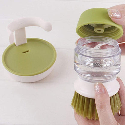 Palm Brush Upgraded,dish Brush Kitchen Soap Dispensing Brush With Storage Stand Dishes Mini Soap Liquid Brush For Kitchen Dish Pot Pan Sink
