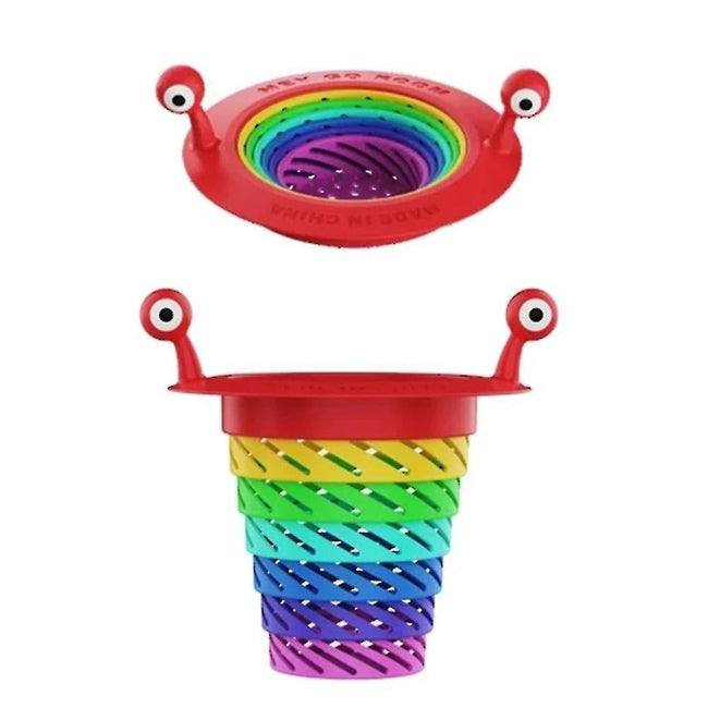 2pcs Colorful Kitchen Sink Strainer Retractable Food Catchers Hollow-out Drain Residue Filter Cocina Accessories Hover Image