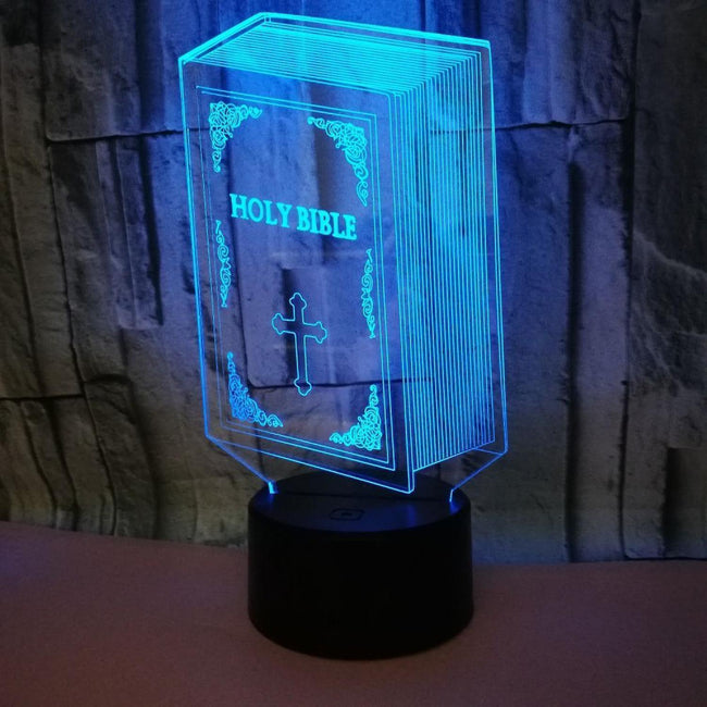 Optical Illusion 3D Book Night Light 16 Colors Cha Main Image