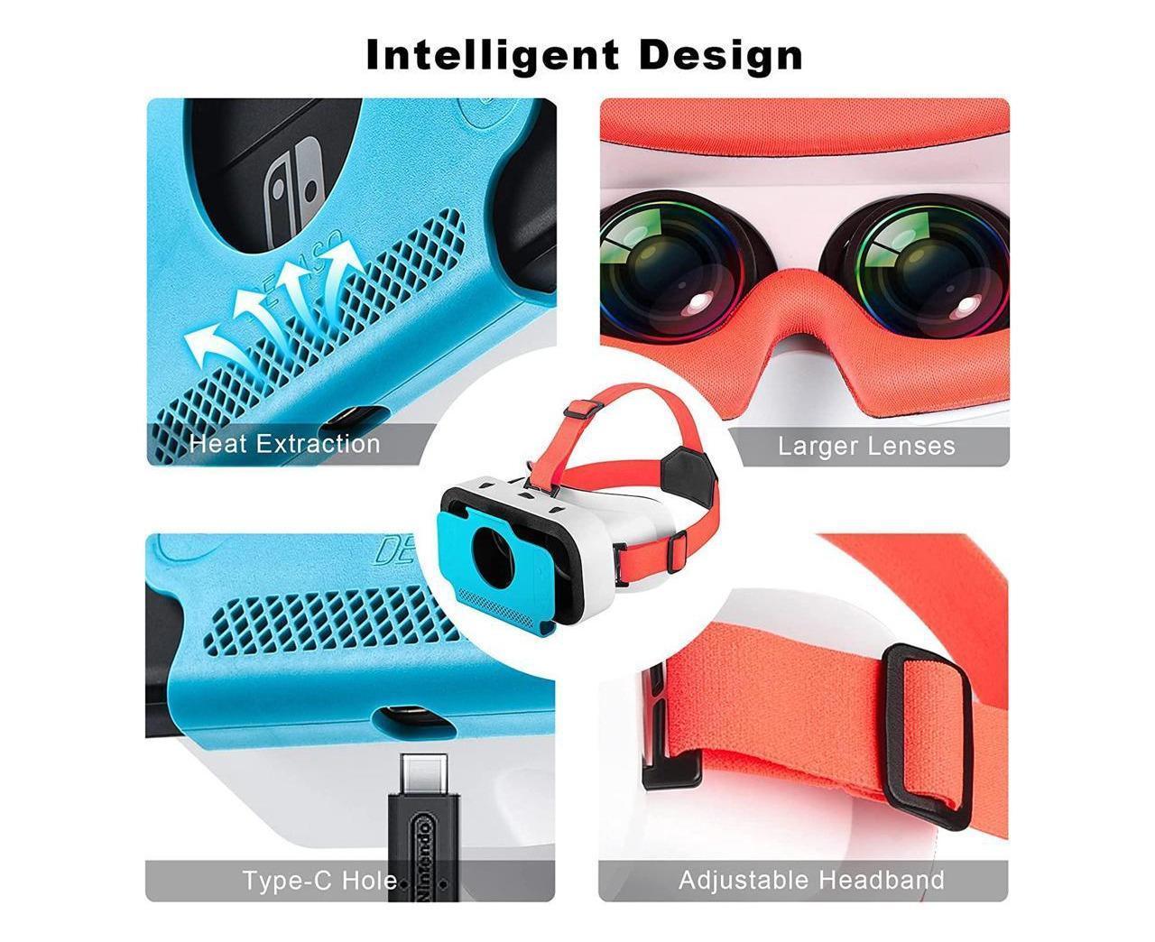 VR Headset for Nintendo Switch / Switch OLED /Nintendo Switch 3D VR (Virtual Reality) Glasses, Switch VR Labo Goggles Headset for Nintendo Switch