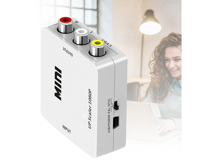 Audio Converter Harmless Environmentally Friendly Lightweight No Power Converter for DVD - White Hover Image