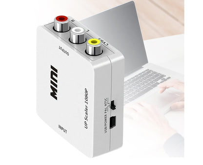 Audio Converter Harmless Environmentally Friendly Lightweight No Power Converter for DVD - White