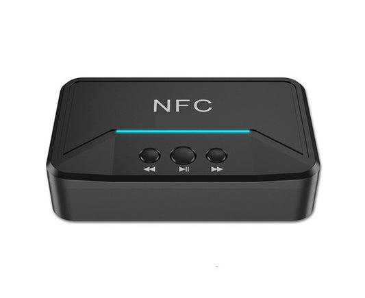Car Wireless NFC Bluetooth-compatible 5.0 Receiver AV AUX HiFi Stereo Audio Music Adapter - Black