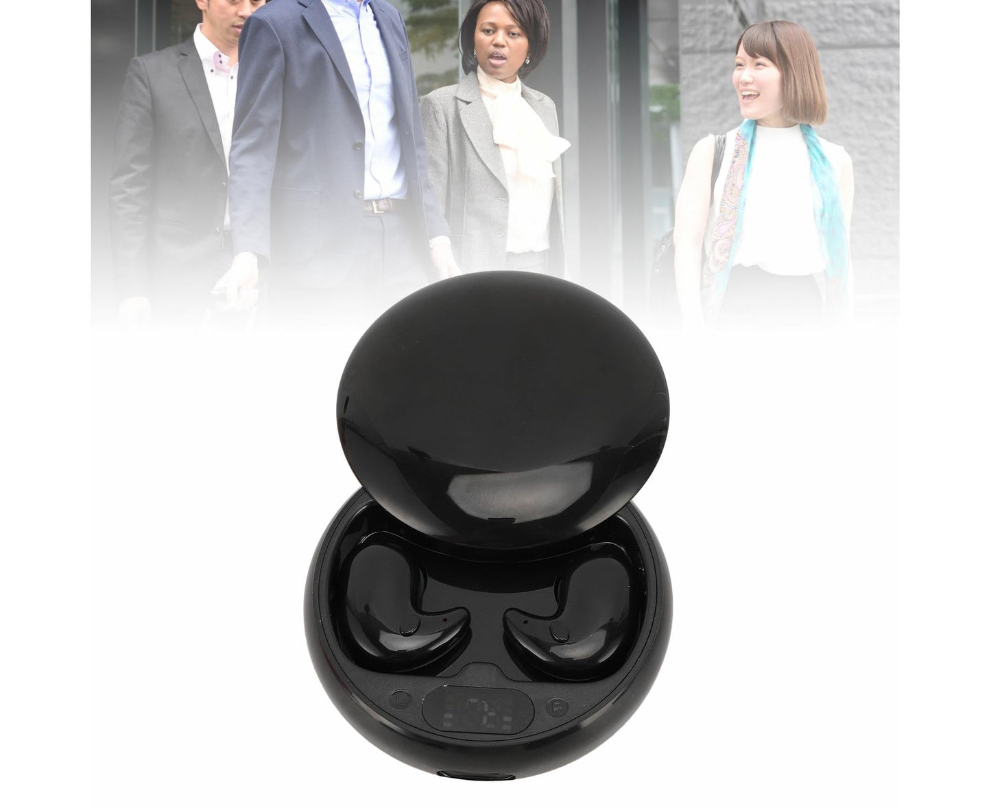 Language Translator Earbuds Two Way Translation Earphones Real Time Headset With 144 Languages Bluetooth Online For Traveling Business Learning Black