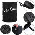 Black Portable Collapsible Car Bin | Trash Can| Bin| Car Bin | Car Accessories | Rubbish Bin | Car Gadgets | Storage Basket | Pop-up Leak Proof Trash