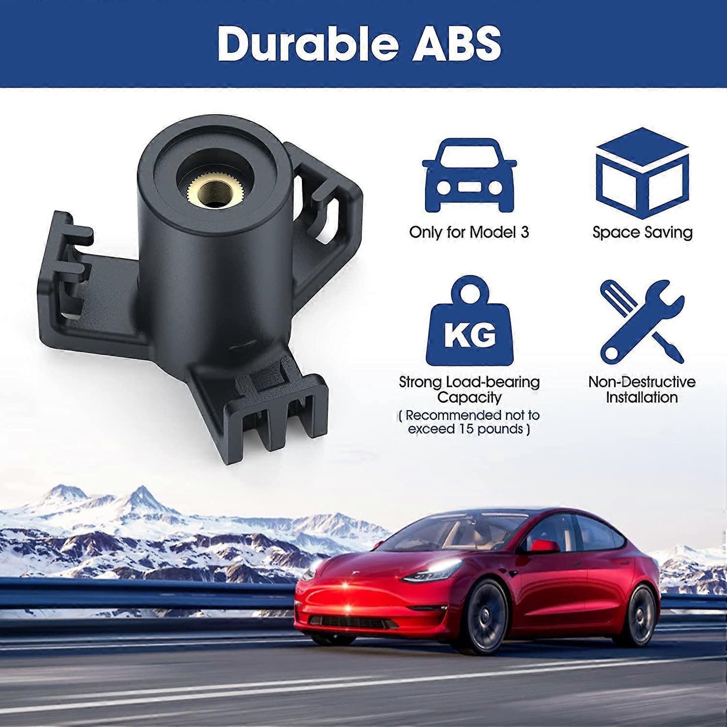 Piece ABS Trunk Hook for Tesla  Car Interior Modification Accessories Durable Trunk Organizer Behind - Grocery Bag Hanging Hooks (Model 3)