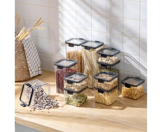 Clear Food Storage Box Container Moisture Proof Grain Bottle Jar Kitchen Supply-4