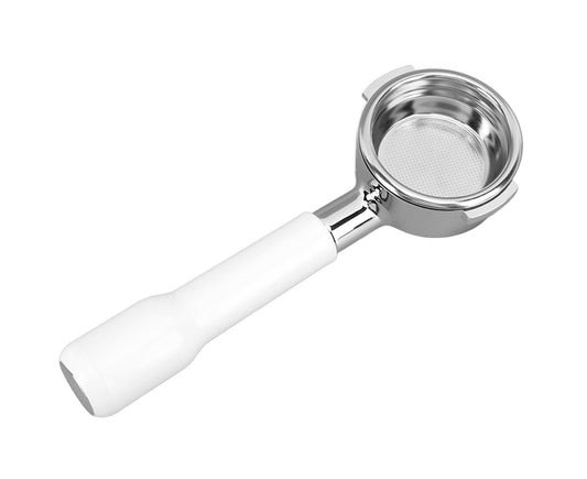 Coffee Portafilter 58mm, E61 Single Layer Filter, Bottomless Handheld Portafilter for Home Coffee Shop, White