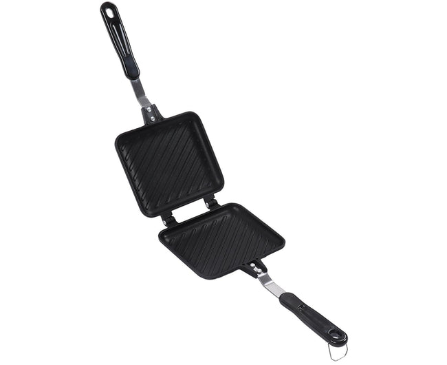 Sandwich Pan, Double-Sided Non-Stick Breakfast Frying Pan, Flat Bottom Panini Maker Main Image