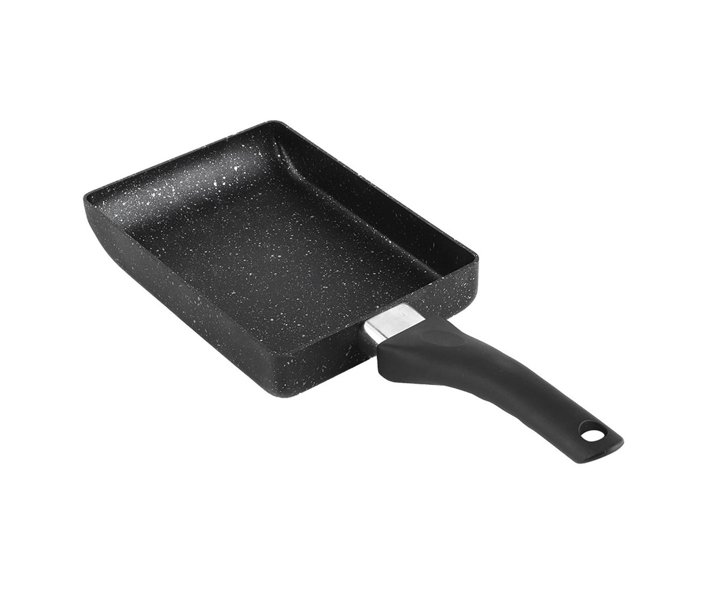 Tamagoyaki Rectangular Non-Stick Saucepan, Black Plastic Handle Omelet Frying Pan