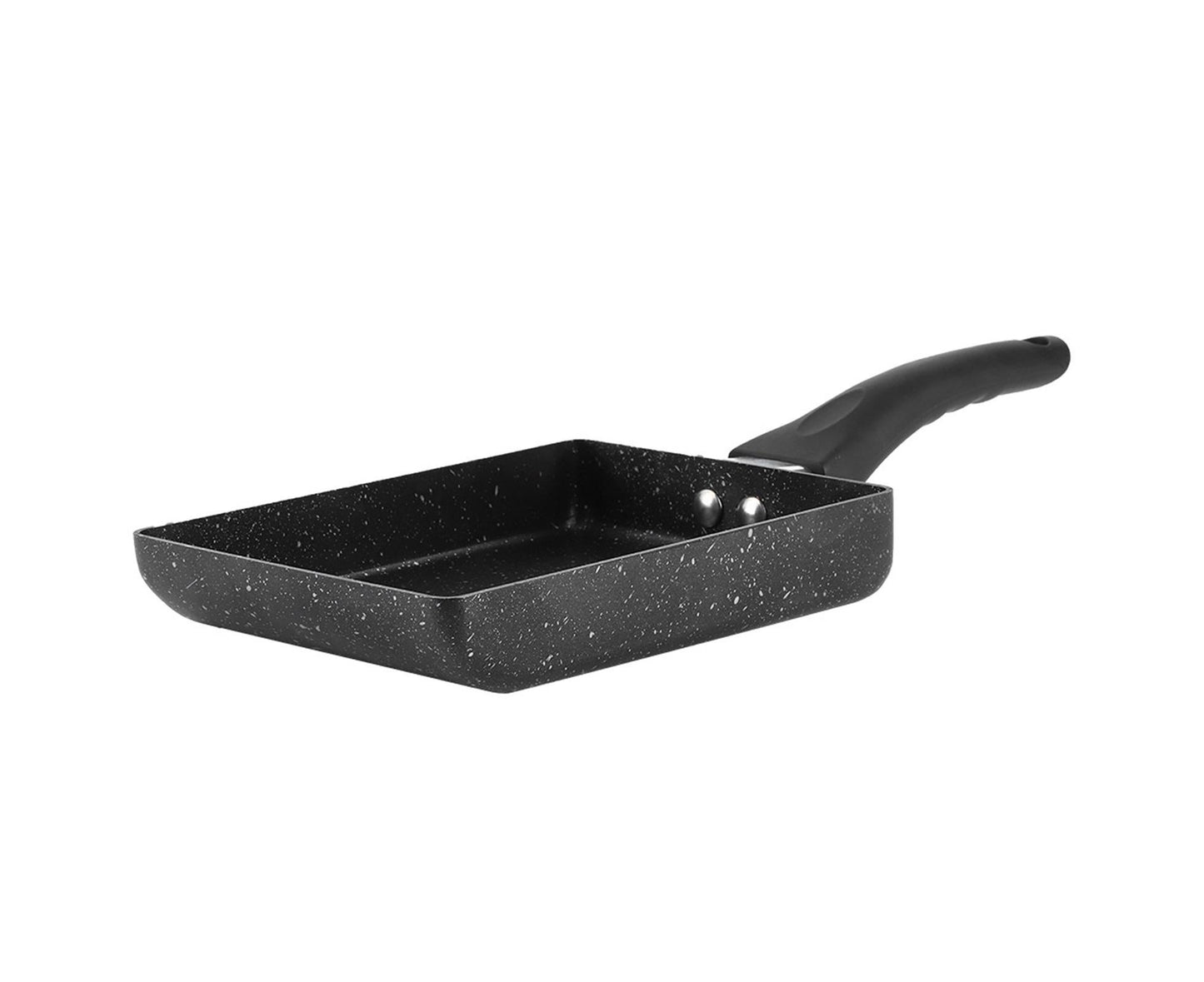 Tamagoyaki Rectangular Non-Stick Saucepan, Black Plastic Handle Omelet Frying Pan