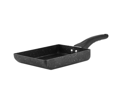 Tamagoyaki Rectangular Non-Stick Saucepan, Black Plastic Handle Omelet Frying Pan