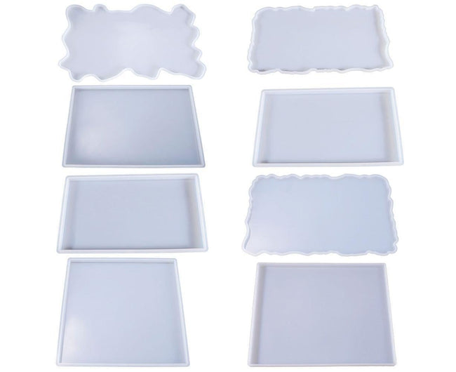 Craft Tray Plate Fruit Bowl Silicone Square Rectangle Shape Resin Mold DIY Tool-3# Main Image