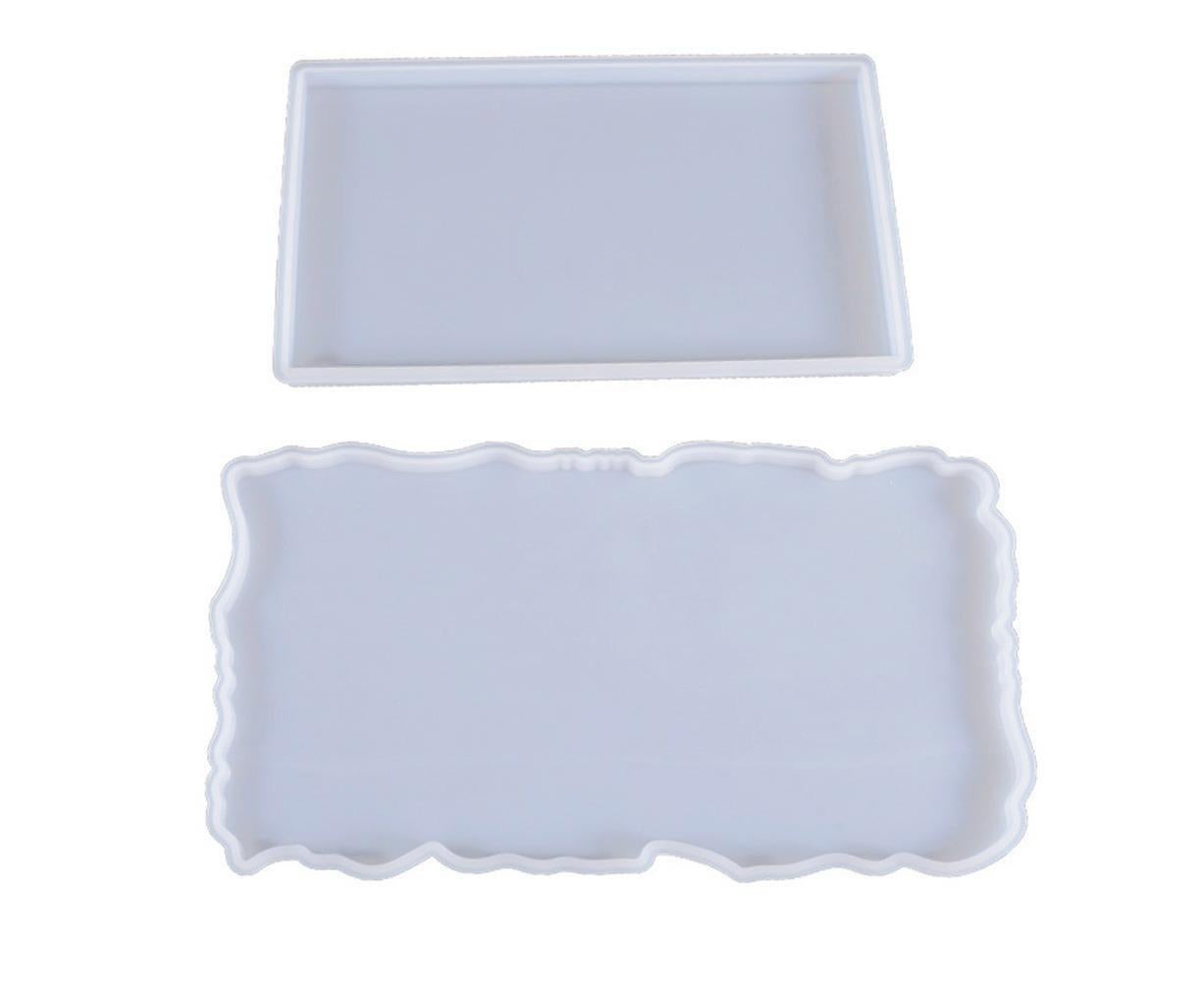 Craft Tray Plate Fruit Bowl Silicone Square Rectangle Shape Resin Mold DIY Tool-3#