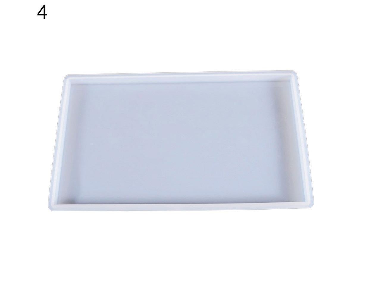Craft Tray Plate Fruit Bowl Silicone Square Rectangle Shape Resin Mold DIY Tool-3#