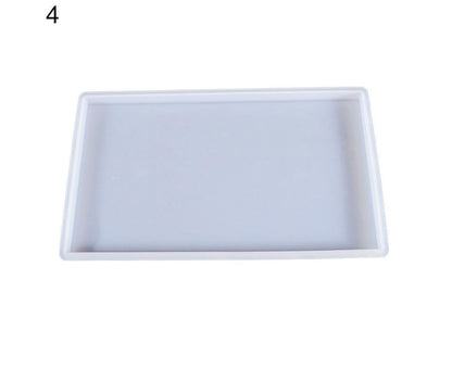 Craft Tray Plate Fruit Bowl Silicone Square Rectangle Shape Resin Mold DIY Tool-3#