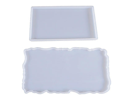 Craft Tray Plate Fruit Bowl Silicone Square Rectangle Shape Resin Mold DIY Tool-8#