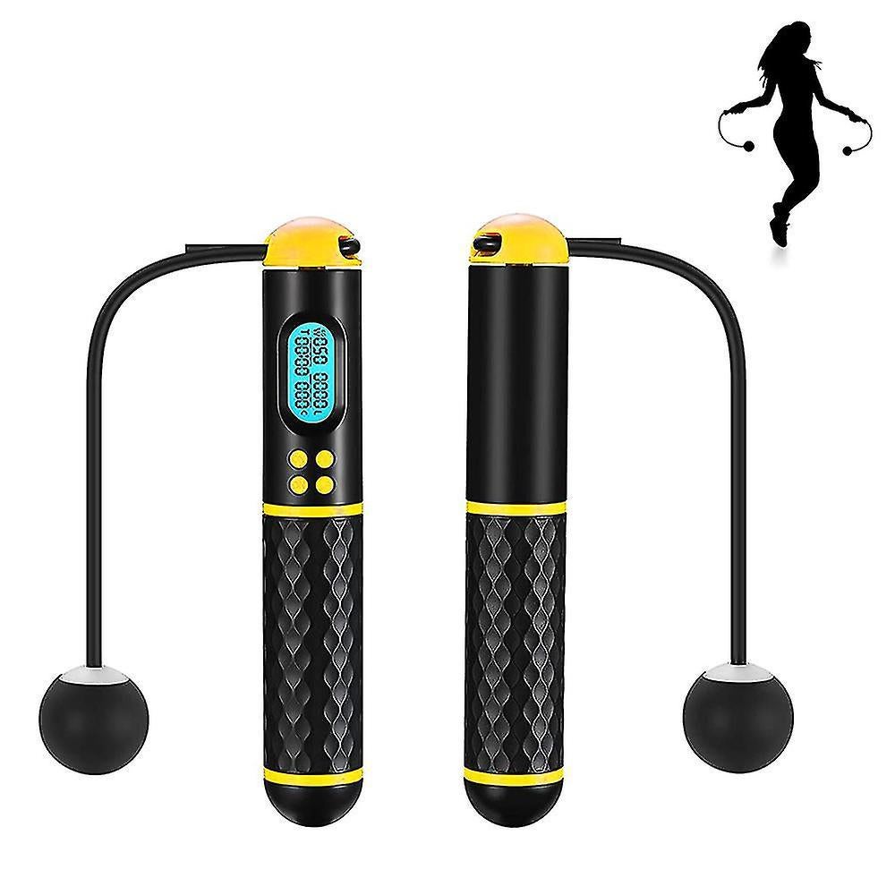 Jump Rope, Digital Weighted Ropeless Skipping Rope, Adjustable Cordless Jumping Rope For Home Fitness Exercise Training For Women Men
