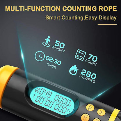 Jump Rope, Digital Weighted Ropeless Skipping Rope, Adjustable Cordless Jumping Rope For Home Fitness Exercise Training For Women Men